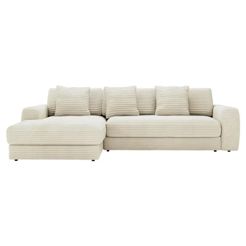 Ecksofa in Cord Creme 190/310 cm