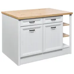 K&uuml;cheninsel in Pinienfarben, Eiche Artisan