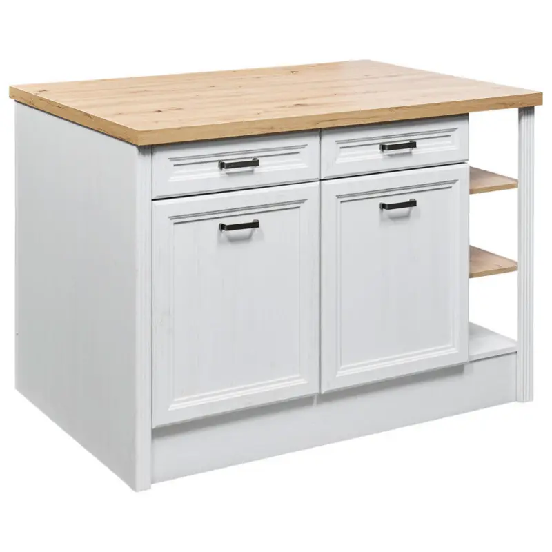 K&uuml;cheninsel in Pinienfarben, Eiche Artisan