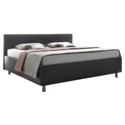 Boxspringbett 160/200 cm in Dunkelgrau