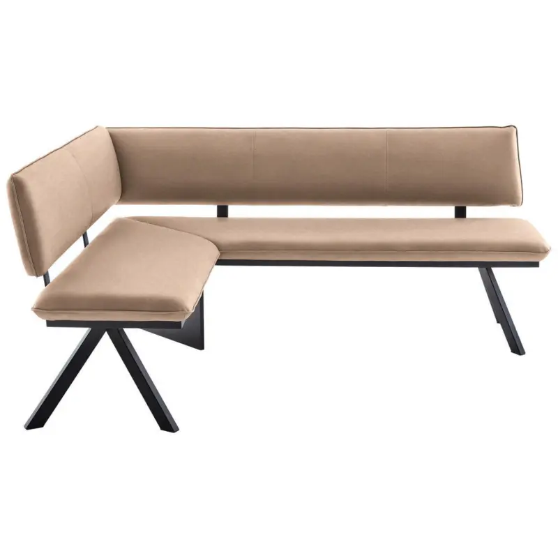 Eckbank 140/180 cm in Schwarz, Beige