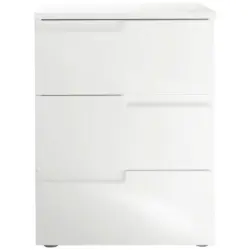 Nachtk&auml;stchen 46,2/60,9/40 cm in Wei&szlig;, Wei&szlig; Hochglanz