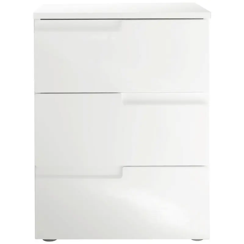 Nachtk&auml;stchen 46,2/60,9/40 cm in Wei&szlig;, Wei&szlig; Hochglanz