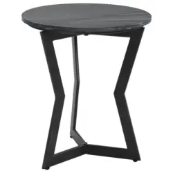 Beistelltisch in Metall, Stein 45/45/52 cm