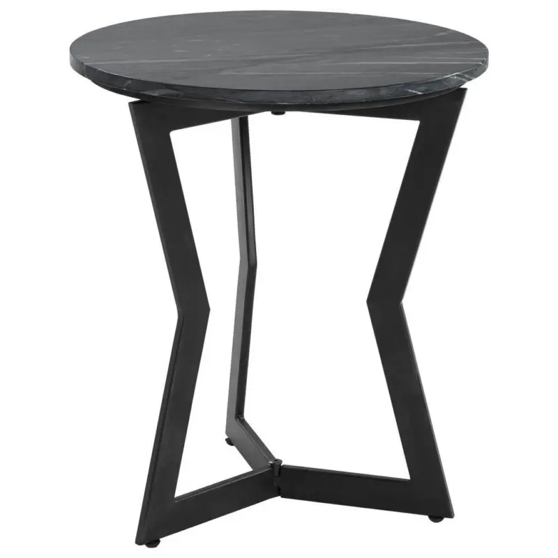 Beistelltisch in Metall, Stein 45/45/52 cm