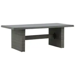 Gartentisch Kunststoff Grau rechteckig