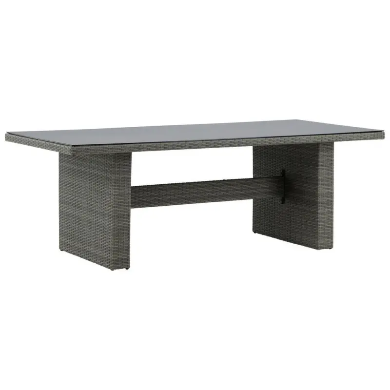 Gartentisch Kunststoff Grau rechteckig