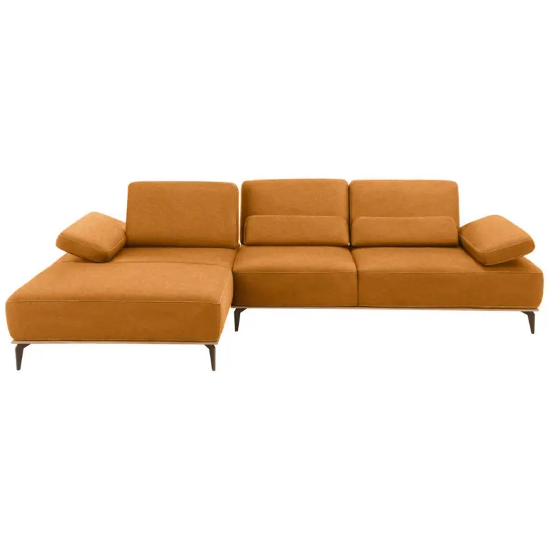 Ecksofa 16580 Sprint in Mikrofaser Hellbraun 176/298 cm