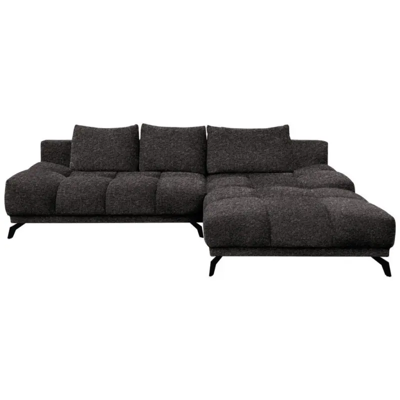 Ecksofa in Chenille Anthrazit