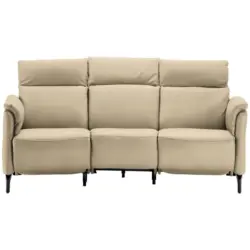 Trapezsofa in Mikrofaser Ecru