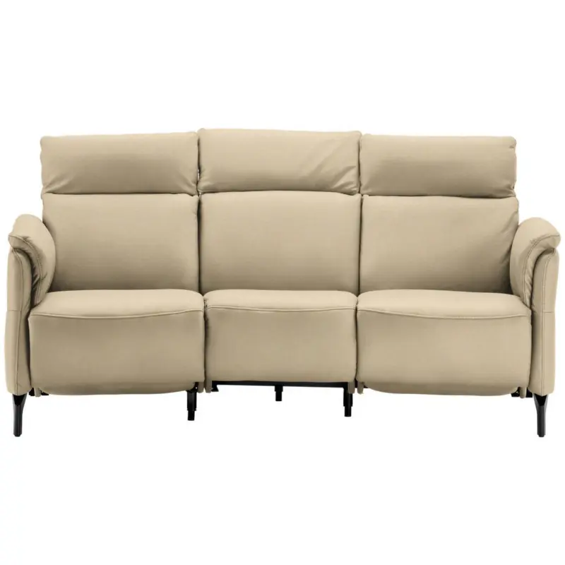 Trapezsofa in Mikrofaser Ecru