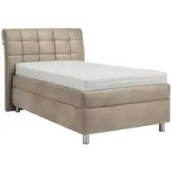 Polsterbett Matratze, Lattenrost Greige 140/200 cm