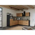 XXXLutz Lauterach - Ihr M&ouml;belhaus bei Bregenz Eckk&uuml;che 240/240 cm in Graphitfarben, Eiche Wotan