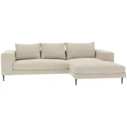 Ecksofa Aurora in Struktur Beige 275/170 cm