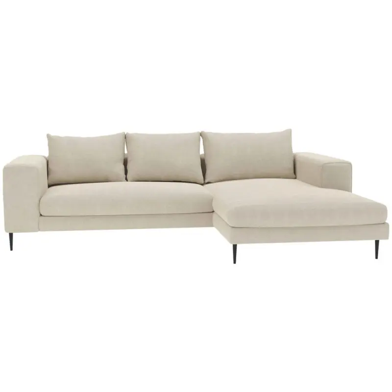 Ecksofa Aurora in Struktur Beige 275/170 cm