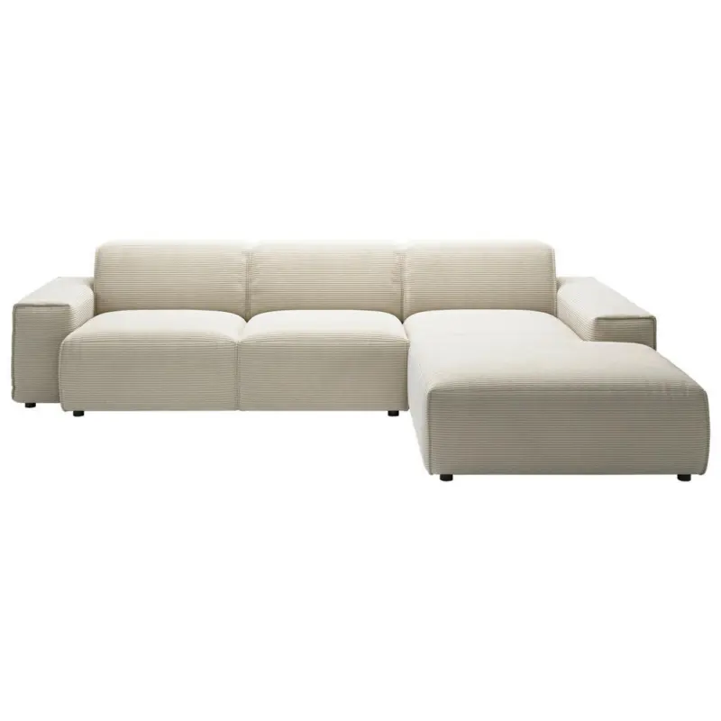 Ecksofa 9125 in Cord Naturfarben 300/189 cm