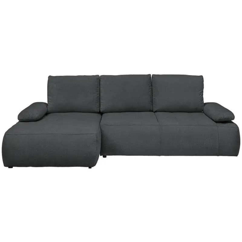Ecksofa in Webstoff Dunkelgrau