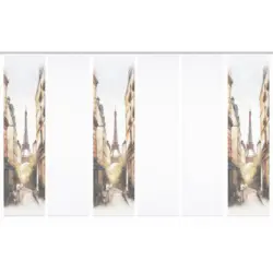 Fl&auml;chenvorhang in Naturfarben, Wei&szlig; blickdicht