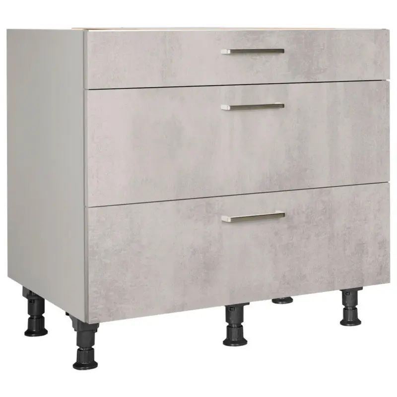 Schubkastenunterschrank 90/87/56 cm in Hellgrau