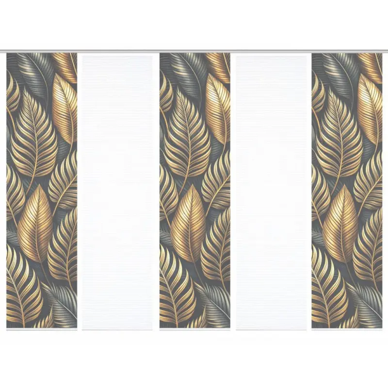 Fl&auml;chenvorhang in Anthrazit, Goldfarben blickdicht