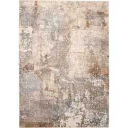 Webteppich 200/300 cm Creme, Hellgrau