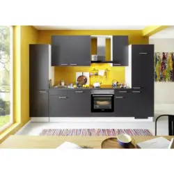 K&uuml;chenblock 325 cm in Graphitfarben