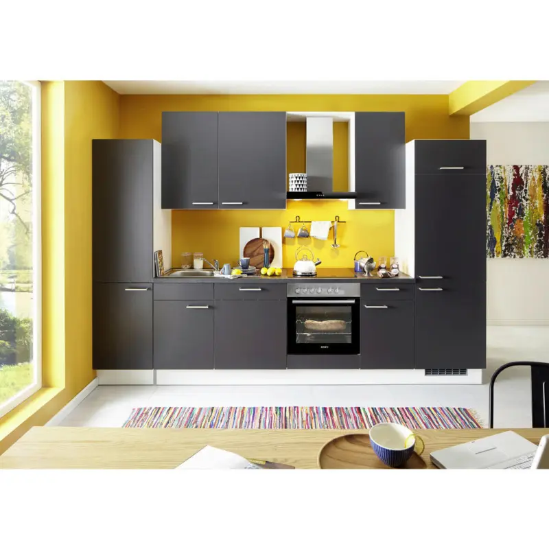 K&uuml;chenblock 325 cm in Graphitfarben