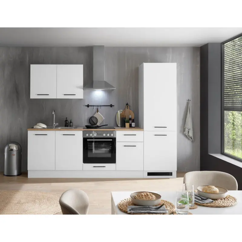 K&uuml;chenblock 270 cm in Wei&szlig;