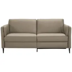 3-Sitzer-Sofa Latina in Echtleder Greige