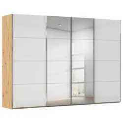 Schwebet&uuml;renschrank in Wei&szlig;, Eiche Artisan