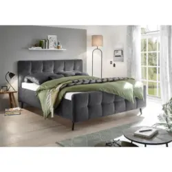 Polsterbett Anthrazit 180/200 cm