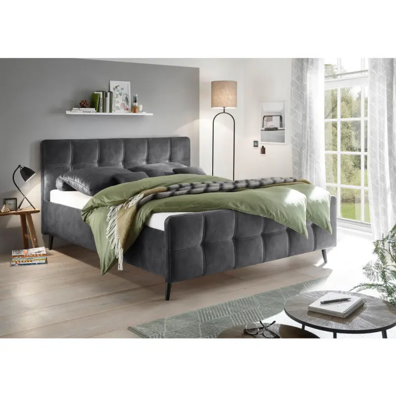 Polsterbett Anthrazit 180/200 cm