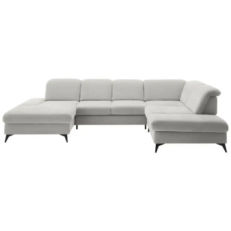 Wohnlandschaft in Chenille Cappuccino