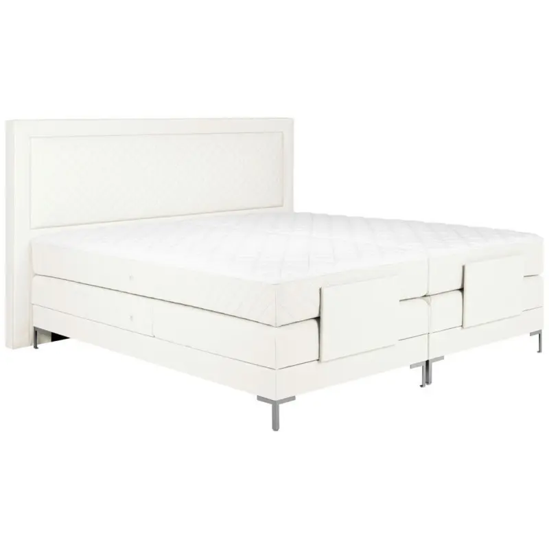 Boxspringbett 160/200 cm in Wei&szlig;