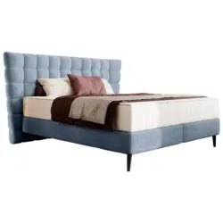 Boxspringbett 160/200 cm in Graublau