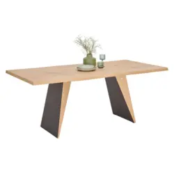 Esstisch in Holz, Metall 200/103/76,5 cm