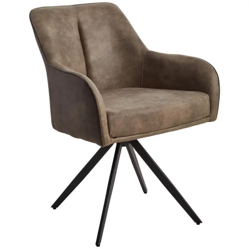 Armlehnstuhl Sitzfl&auml;che 360&deg; drehbar Webstoff