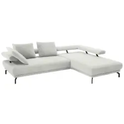 Ecksofa Fino in Chenille Ecru 305/224 cm