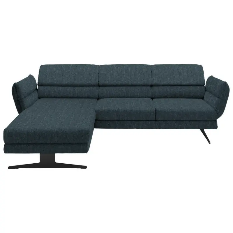 Ecksofa in Flachgewebe Petrol 176-217/279-327 cm