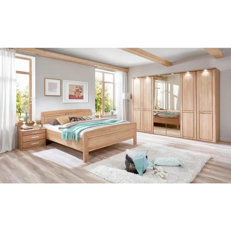 Schlafzimmer 180/200 cm in Eichefarben