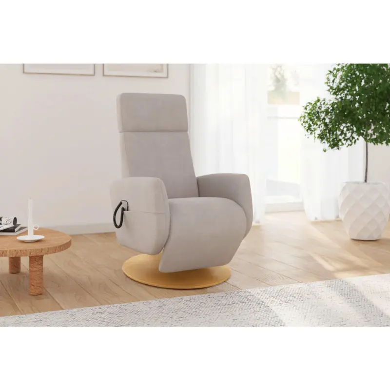 Relaxsessel in Textil Greige