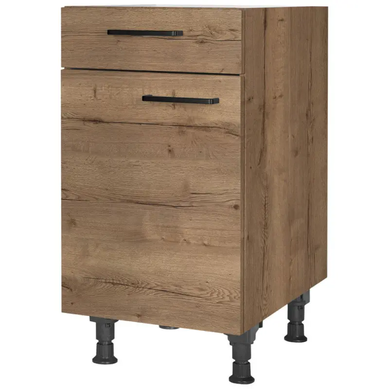 Schubkastenunterschrank 45/87/56 cm in Eiche dunkel