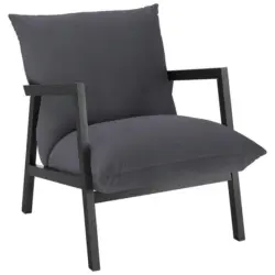 Sessel in Mikrofaser Dunkelgrau