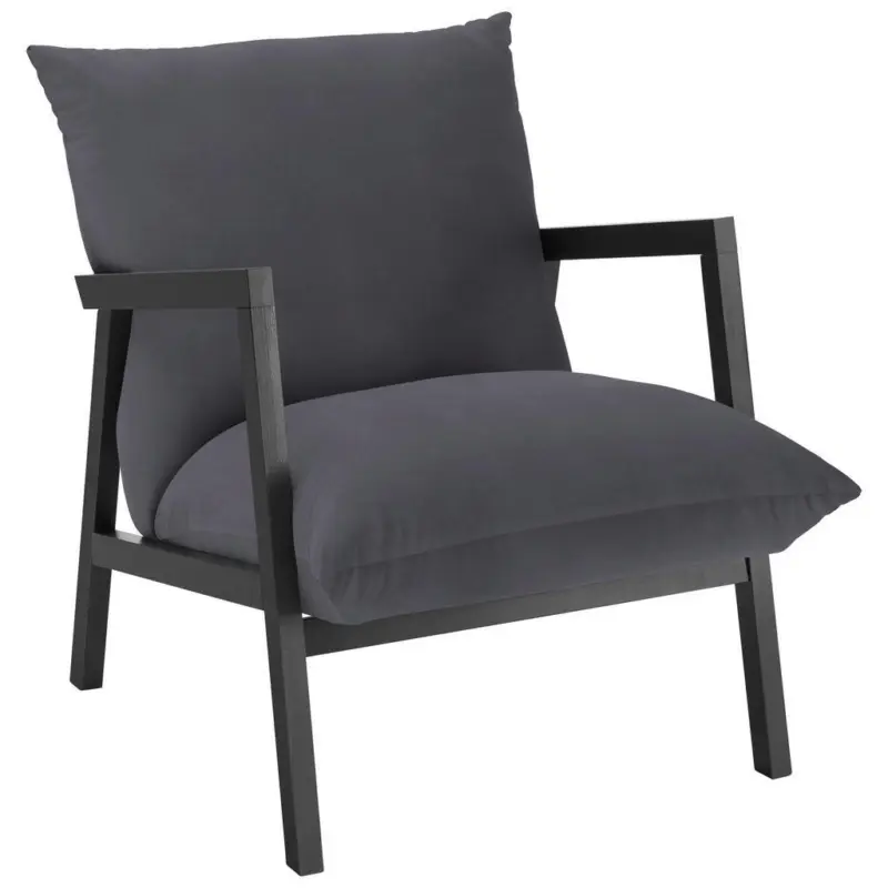 Sessel in Mikrofaser Dunkelgrau