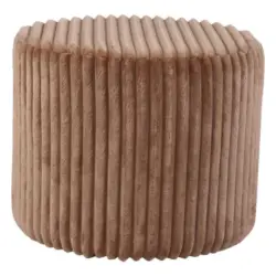 Hocker in Holz, Textil Hellbraun