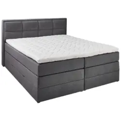 Boxspringbett 140/200 cm in Anthrazit