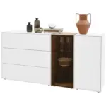 XXXLutz Lauterach - Ihr M&ouml;belhaus bei Bregenz Sideboard Wei&szlig;, Eichefarben 178/90/44 cm