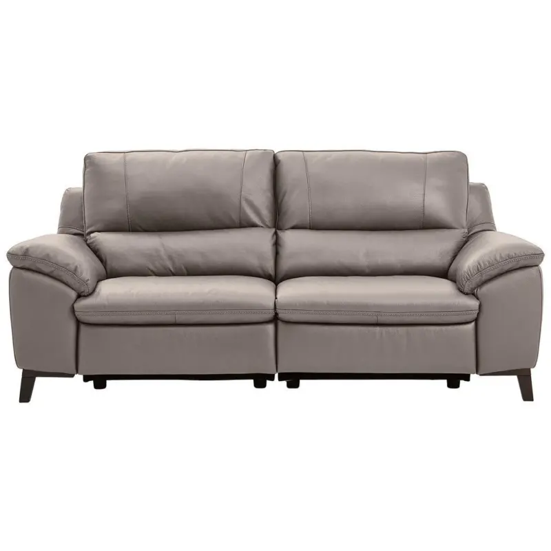 2,5-Sitzer in Kombination Echtleder/Lederlook Grau