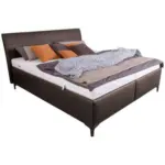 XXXLutz Lauterach - Ihr M&ouml;belhaus bei Bregenz Polsterbett gepolstertes Kopfteil, Bettkasten, Lattenroste, Matratzen Braun 180/200 cm