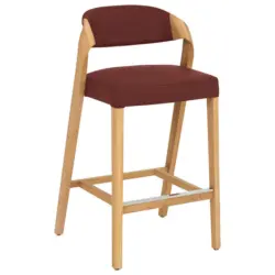 Tresenstuhl in Weinrot, Wildeiche